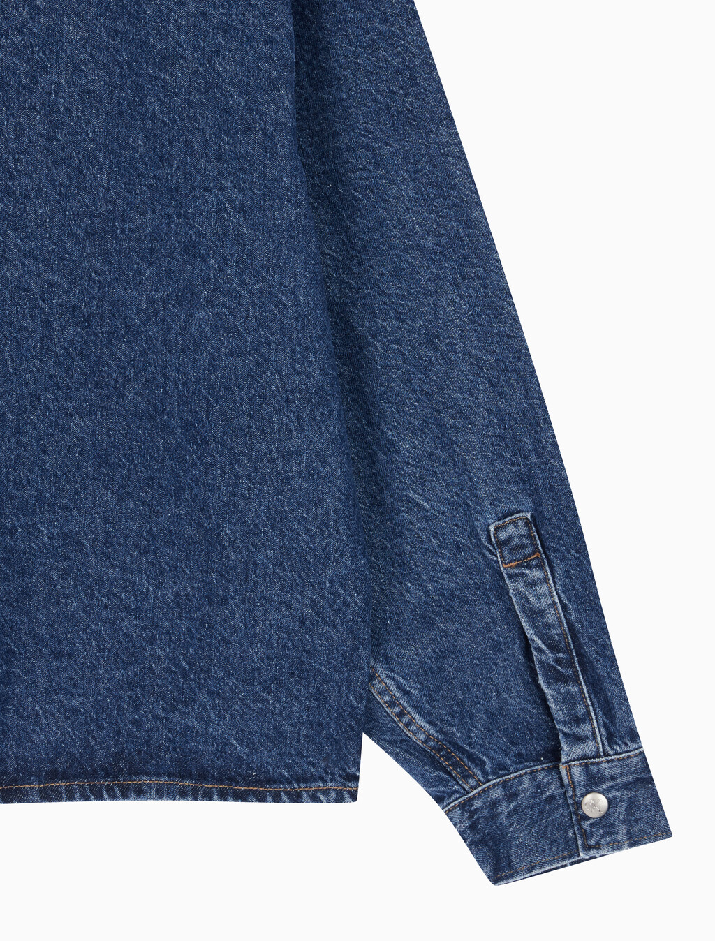 Buy 남성 루즈핏 박시 유틸리티 데님 셔츠 in color BLUE BLACK HANGER LOOP