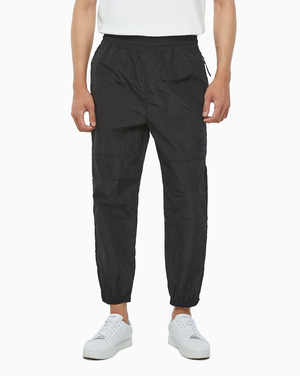 Buy 남성 사이즈 지퍼 조거 팬츠 in color CK BLACK