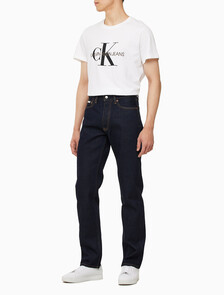 Buy 남성 스탠다드 스트레이트핏 다크블루 데님 in color CK RAW SELVEDGE