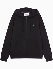 Buy 남성 릴렉스핏 CK 뱃지 로고 집업 후디 in color CK BLACK