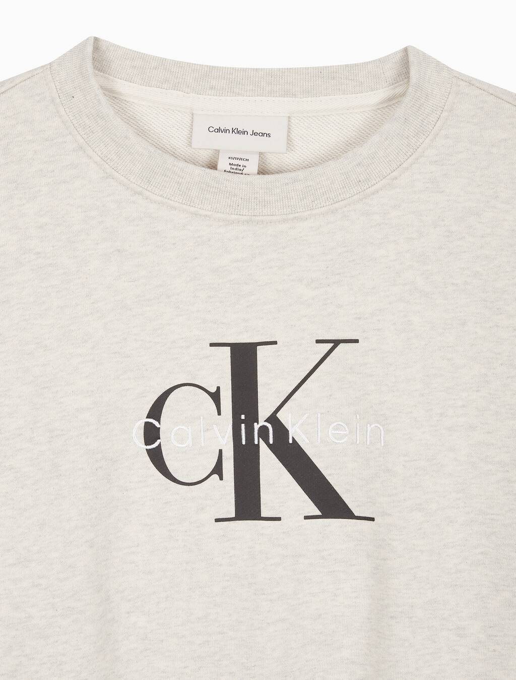 Buy 여성 모노로고 프렌치테리 릴렉스핏 스웻셔츠 in color VANILLA HEATHER