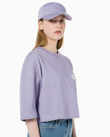 Buy 여성 패션 오버핏 크롭티 in color LAVENDER