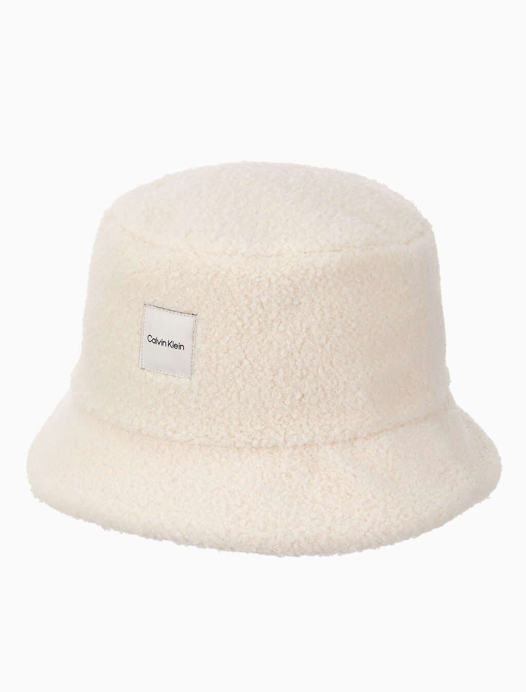 Buy 남녀공용  우븐 패치 로고 부클 버킷햇 in color IVORY