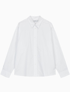 Buy 남녀공용 스탠다드 오버사이즈핏 코튼 셔츠 in color BRILLIANT WHITE