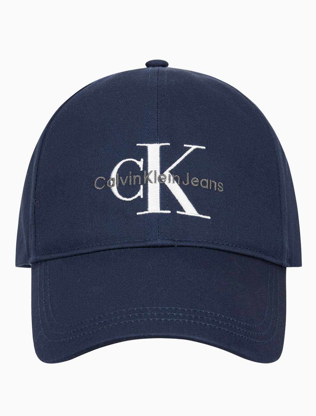Buy 남녀공용 CKJ 모노그램 엠브로이더리 캡 in color TWILIGHT NAVY
