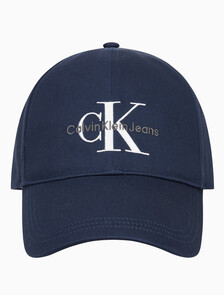 Buy 남녀공용 CKJ 모노그램 엠브로이더리 캡 in color TWILIGHT NAVY