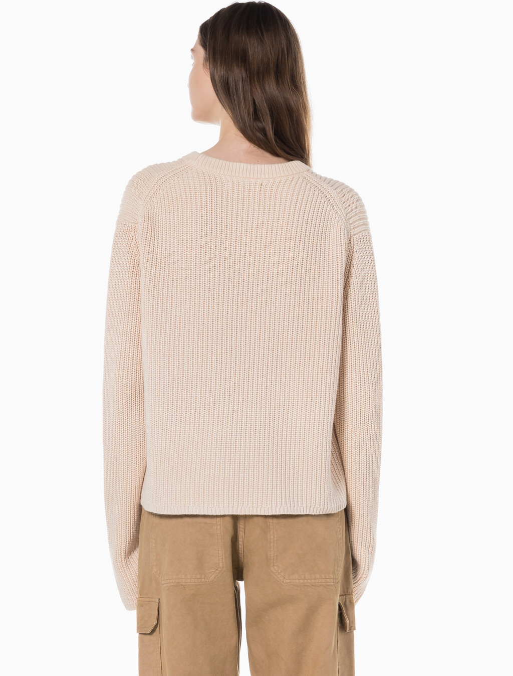 Buy 여성 롱슬리브 라운드넥 스웨터 in color NEUTRAL TAN