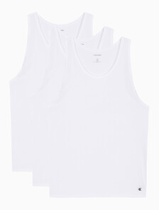 Buy 남성 코튼 스트레치 슬립 탱크 3PK in color WHITE