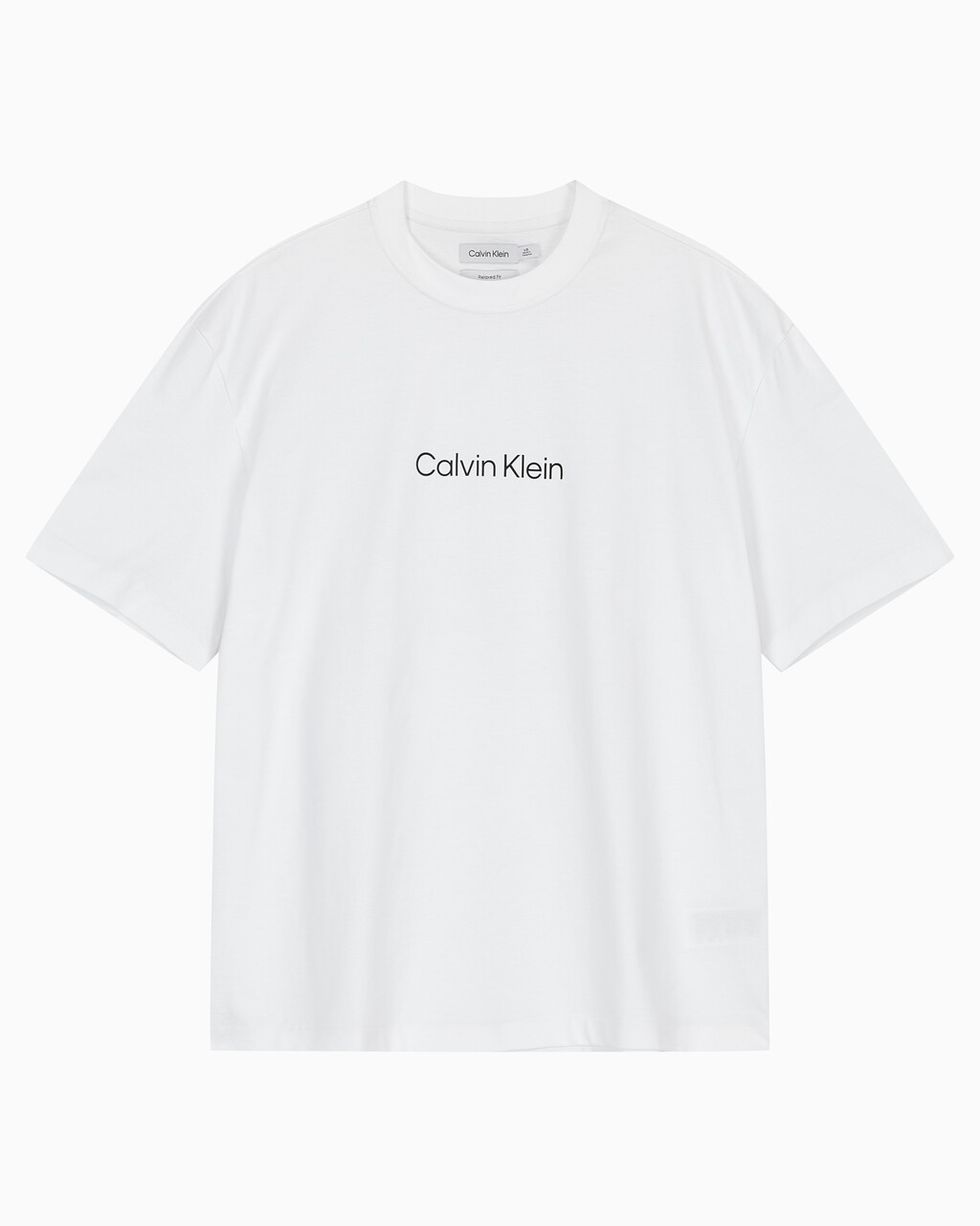 Buy 남성 릴렉스핏 스탠다드 로고 크루넥 반팔 티셔츠 in color BRILLIANT WHITE