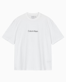 Buy 남성 릴렉스핏 스탠다드 로고 크루넥 반팔 티셔츠 in color BRILLIANT WHITE