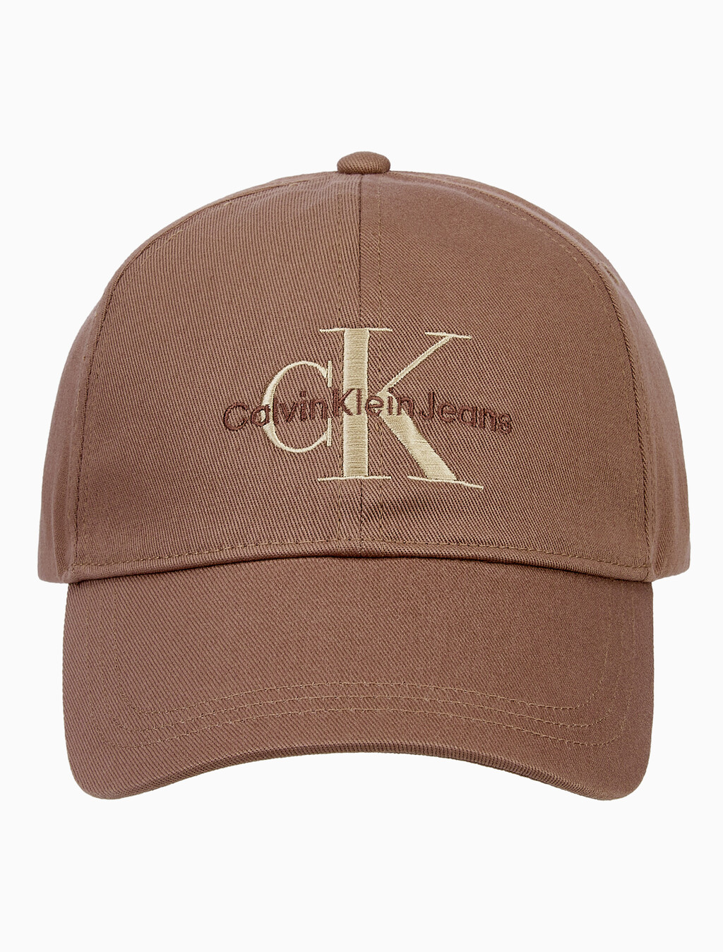 Buy 남녀공용 CKJ 모노그램 엠브로이더리 볼캡 in color COGNAC