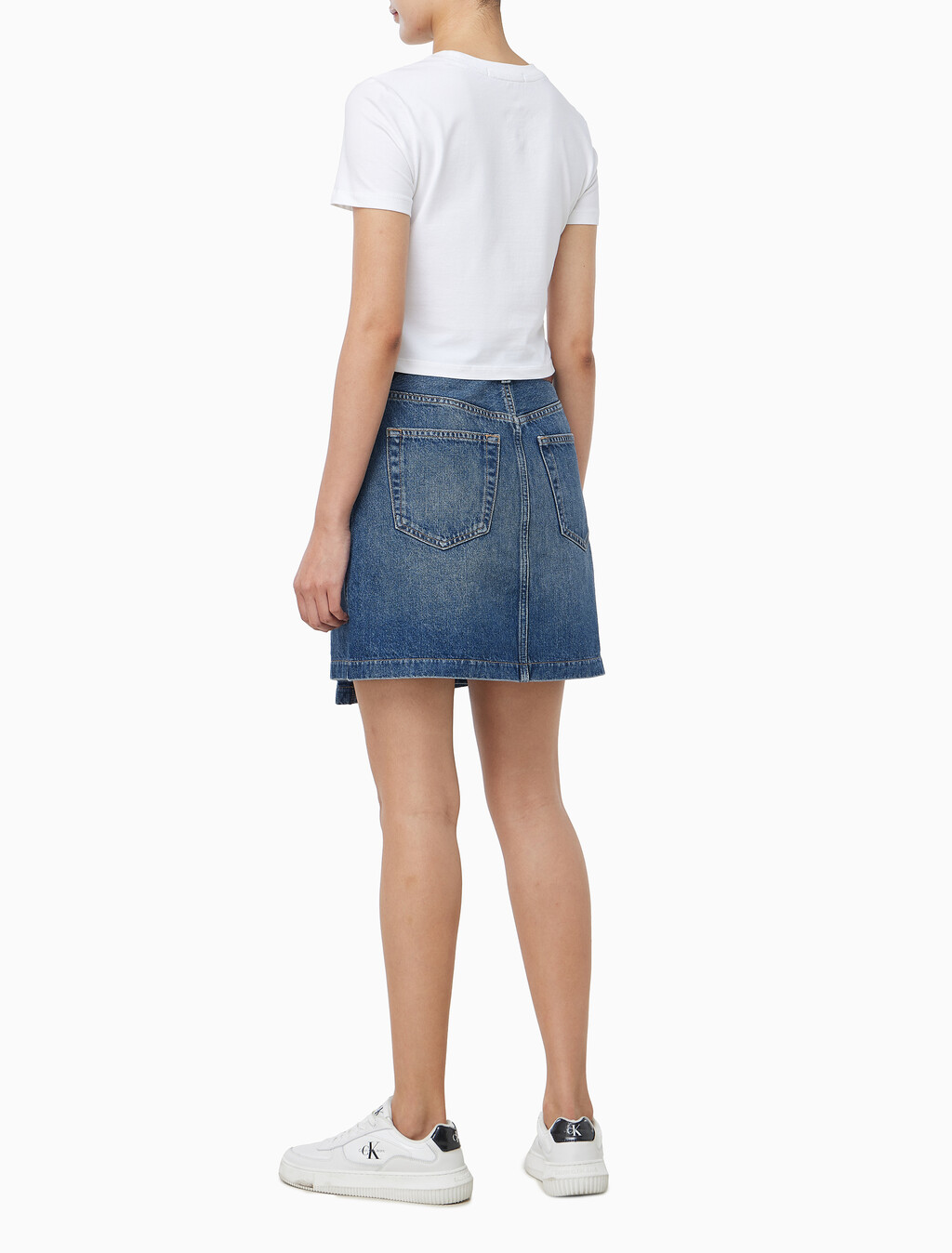 Buy 여성 데님 미니 랩 스커트 in color denim