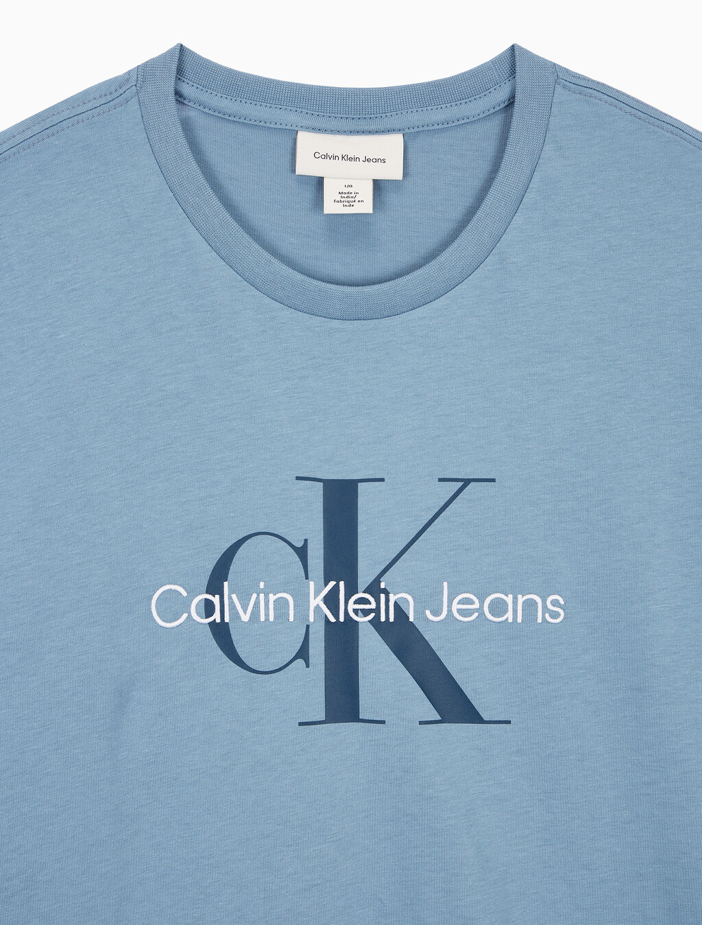 Buy 남성 레귤러핏 히어로 모노그램 로고 반팔 티셔츠 in color BLUE