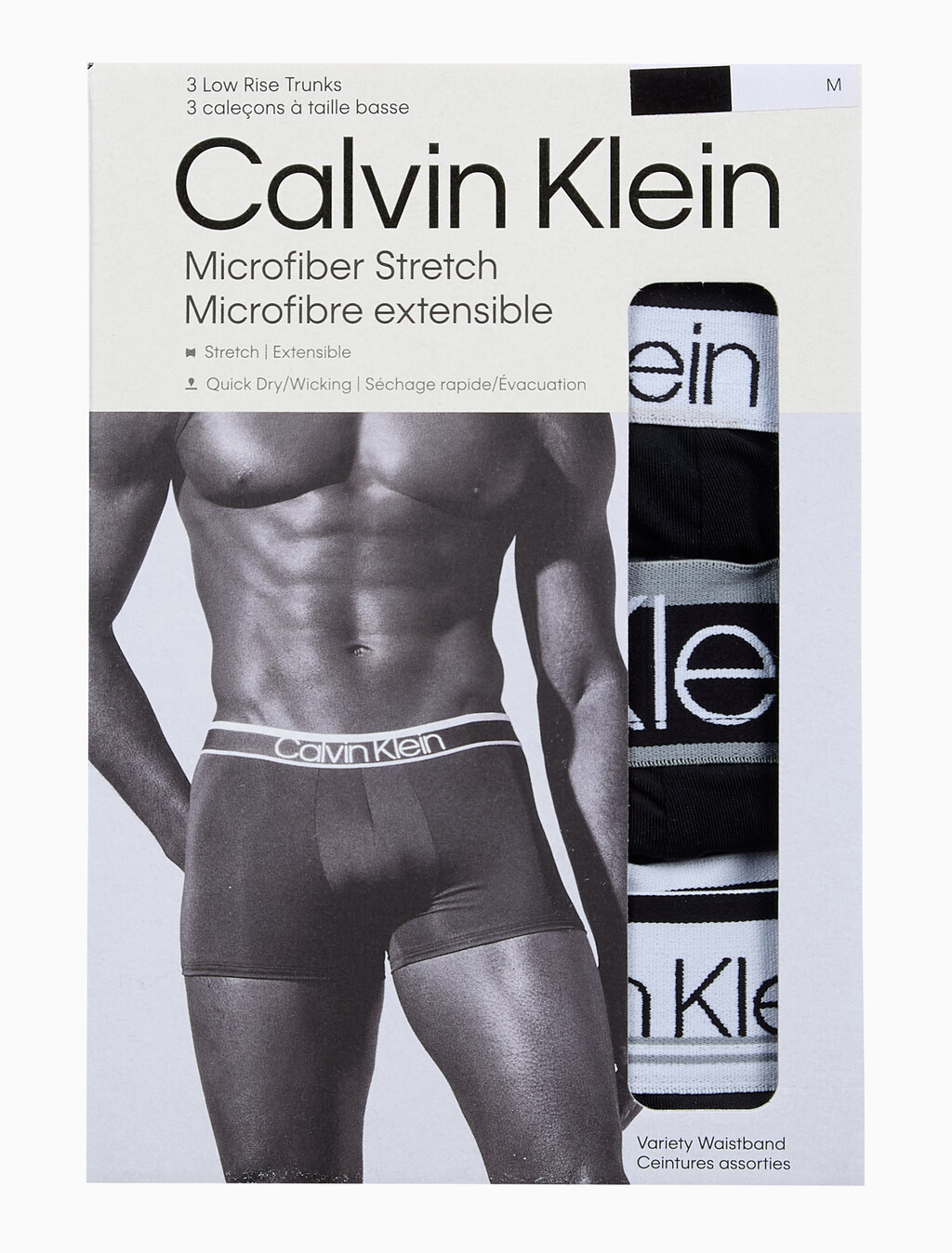 Buy 남성 마이크로 버라이어티 WB 로우 라이즈 트렁크 3PK in color BLACK