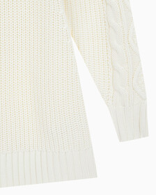Buy 여성 케이블 스웨터 드레스 in color WHITE