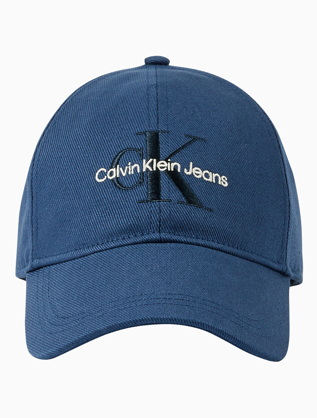 Buy 남녀공용 CKJ 모노그램 엠브로이더리 볼캡 in color NAVY
