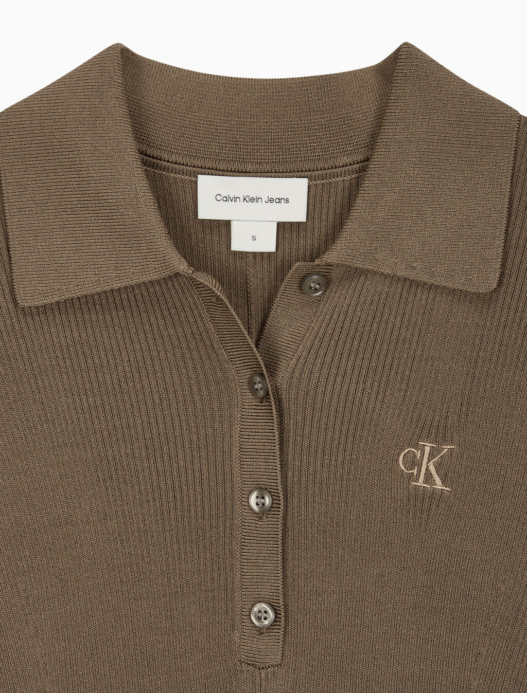 Buy 여성 플레어 맥시 립 폴로 드레스 in color BROWN