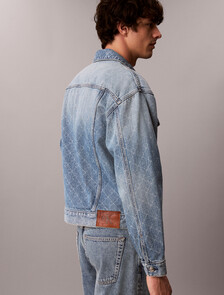Buy 남성 90s 불러바드 블루스 AOP 트러커 자켓 in color BOULEVARD BLUES