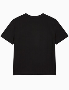 Buy 여성 레귤러핏 스몰 모노그램 로고 반팔 티셔츠 in color BLACK