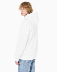 Buy 남성 롱슬리브 릴렉스핏 모노그램 기모후디 in color BRIGHT WHITE