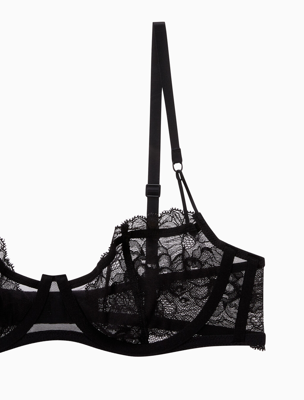 Buy 여성 CK 블랙 브라이덜 언라인드 발코넷 in color BLACK