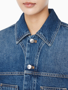 Buy 여성 워크웨어 CK 로고 데님 자켓 in color Mid blue