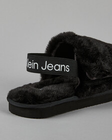 Buy 여성 루가노 에코 퍼 슬리퍼 in color CK BLACK
