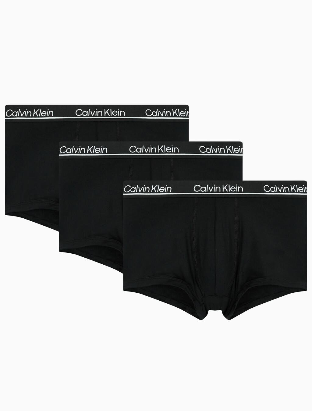 Buy 남성 CK 마이크로 플러스 로우 라이즈 드로즈 3PK in color BLACK