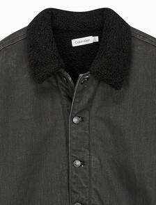 Buy 남성 쉐르파 숏 코트 자켓 in color BLACK