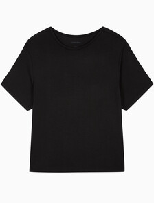 Buy 여성 울트라 소프트 모달 - 슬립웨어 반팔 티 in color BLACK