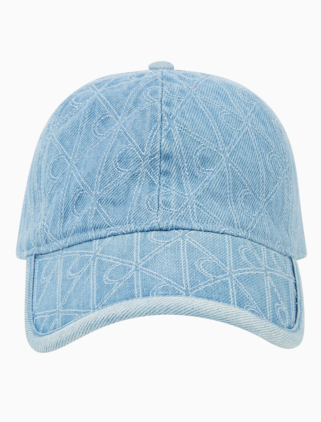 Buy 남녀공용 CK 타이틀케이스 로고 엠블럼 데님 볼캡 in color BLUE