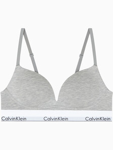 Buy 여성 모던코튼 AF 푸쉬업 브라 in color GREY HEATHER