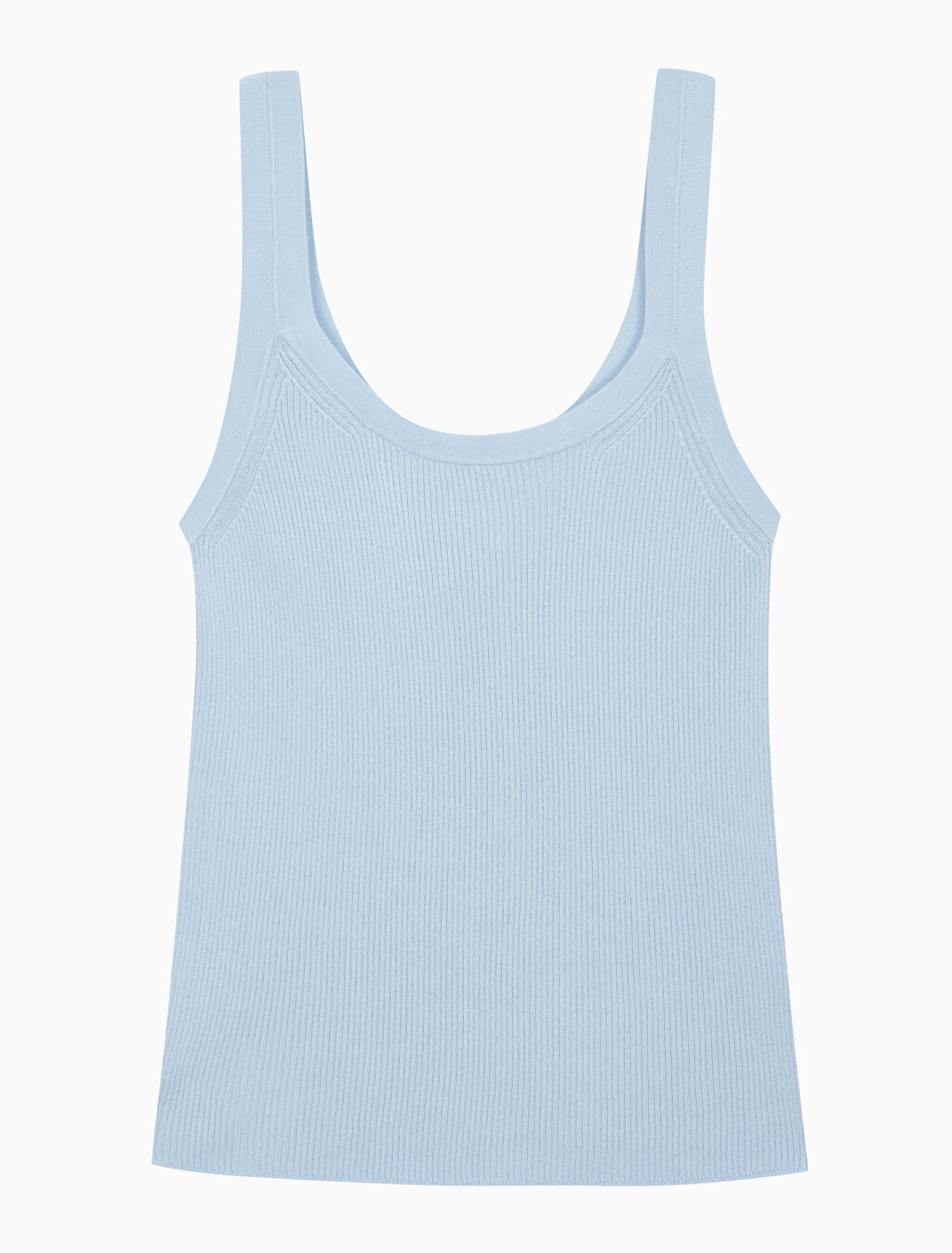 Buy 여성 비스코스 립 탱크 in color HALOGEN BLUE