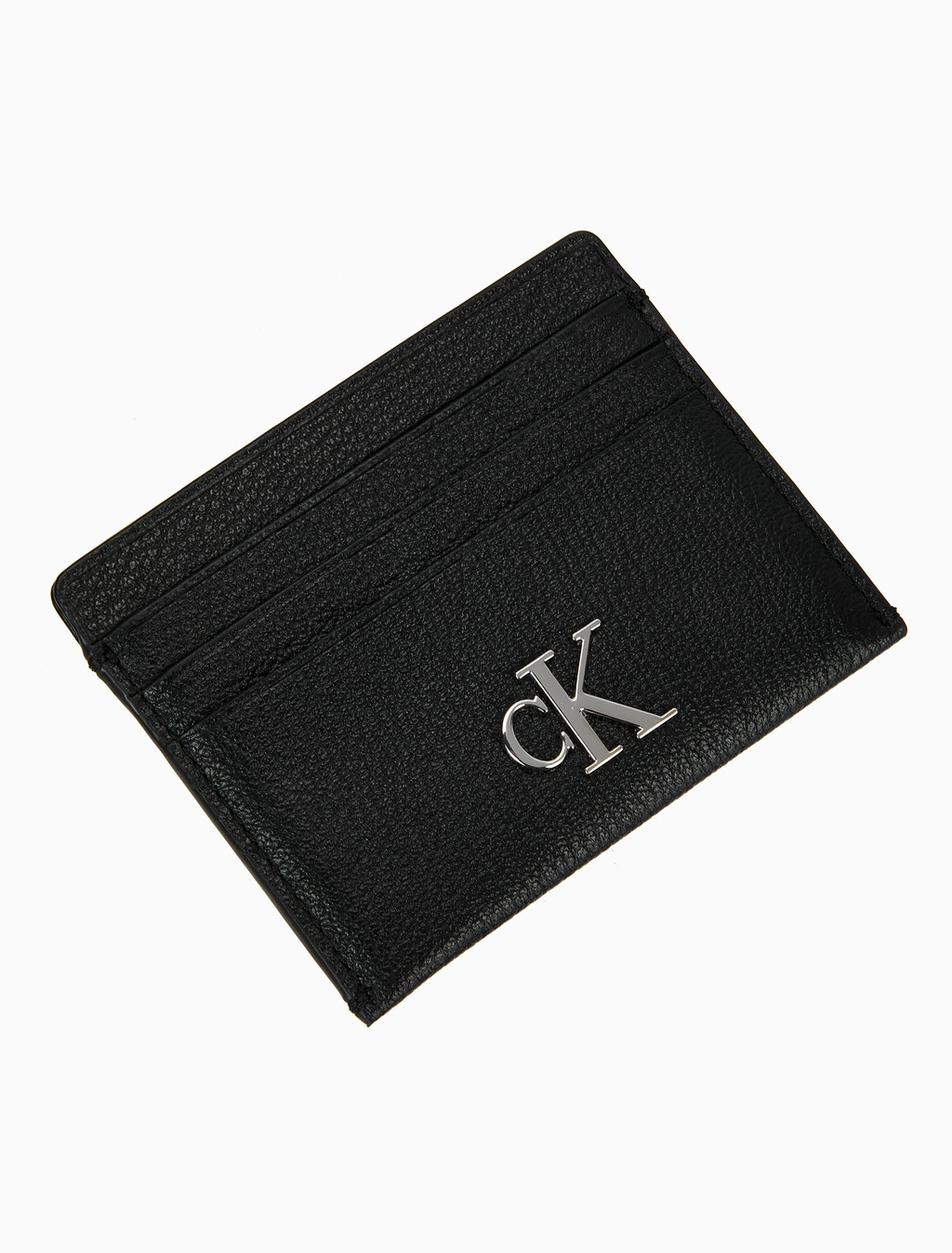 Buy 여성 CKJ 미니멀 모노그램 카드케이스 in color BLACK