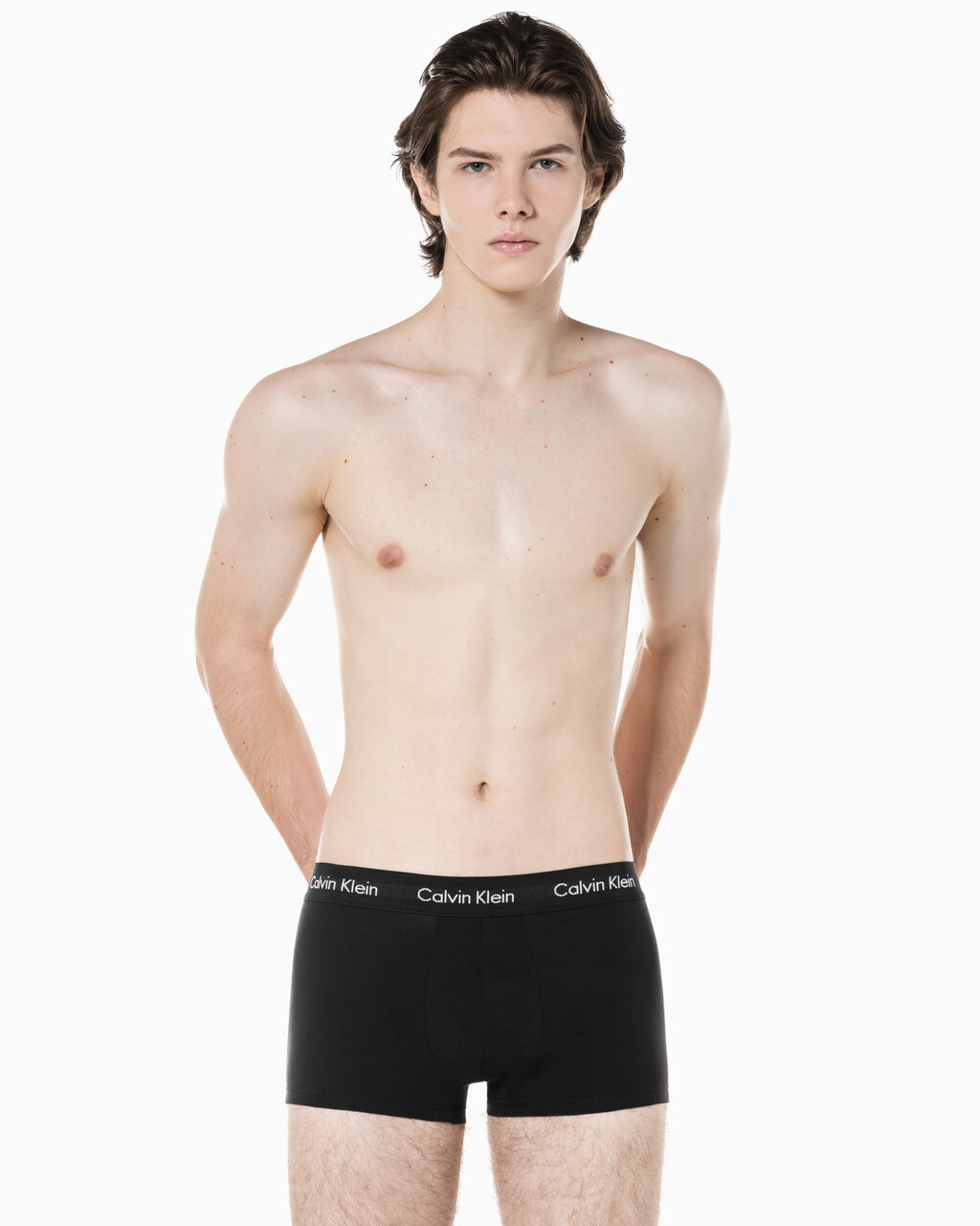 Buy 남성 코튼 스트레치 5PK  로우라이즈 트렁크 in color BLACK