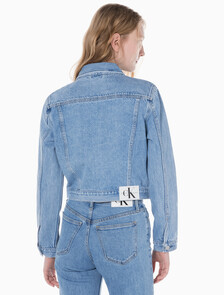Buy 여성 크롭 90'S 데님 자켓 in color CHALKY BLUE