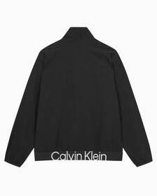 Buy 남성 리플렉티브 로고 레귤러 핏 윈드 재킷 in color BLACK