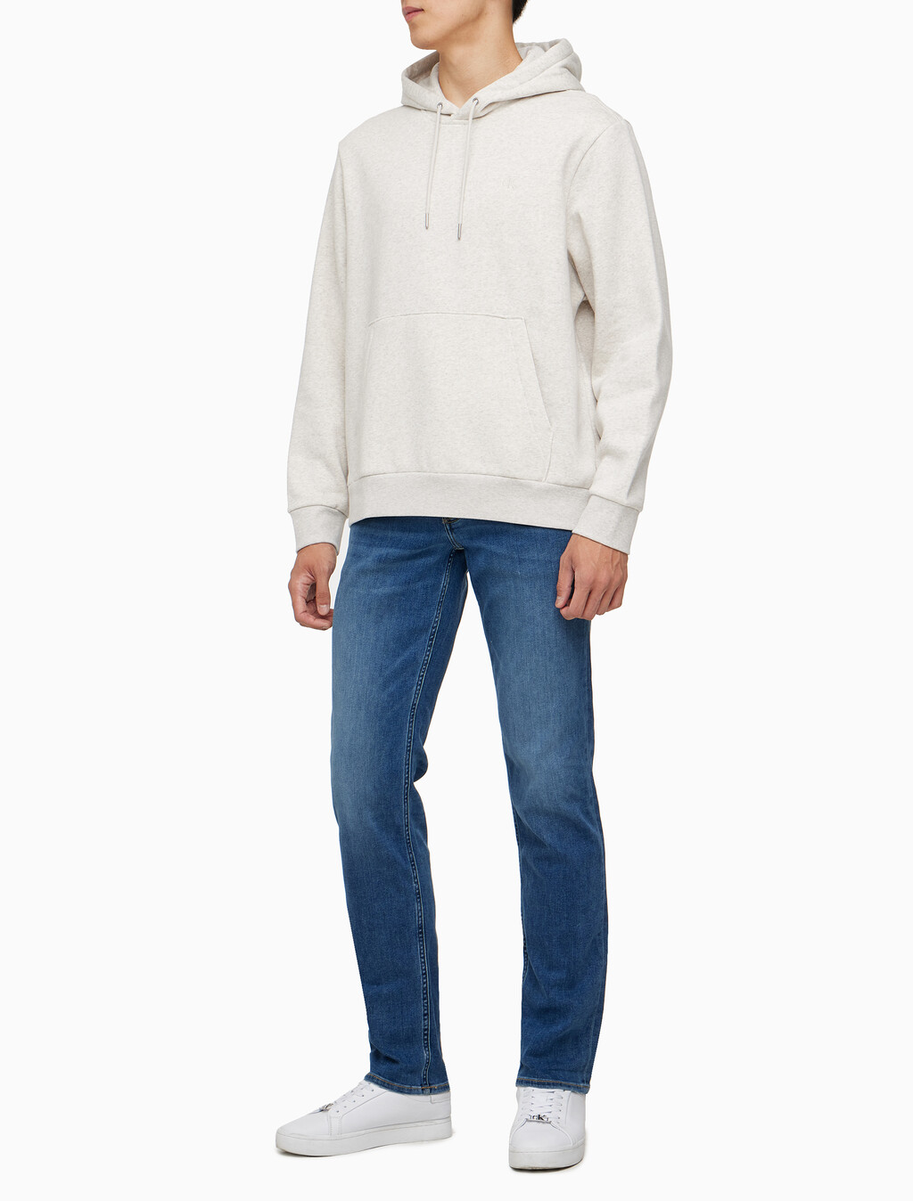Buy 남성 바디핏 미드블루 이탈리안 데님 in color MID BLUE BACK EMBRO
