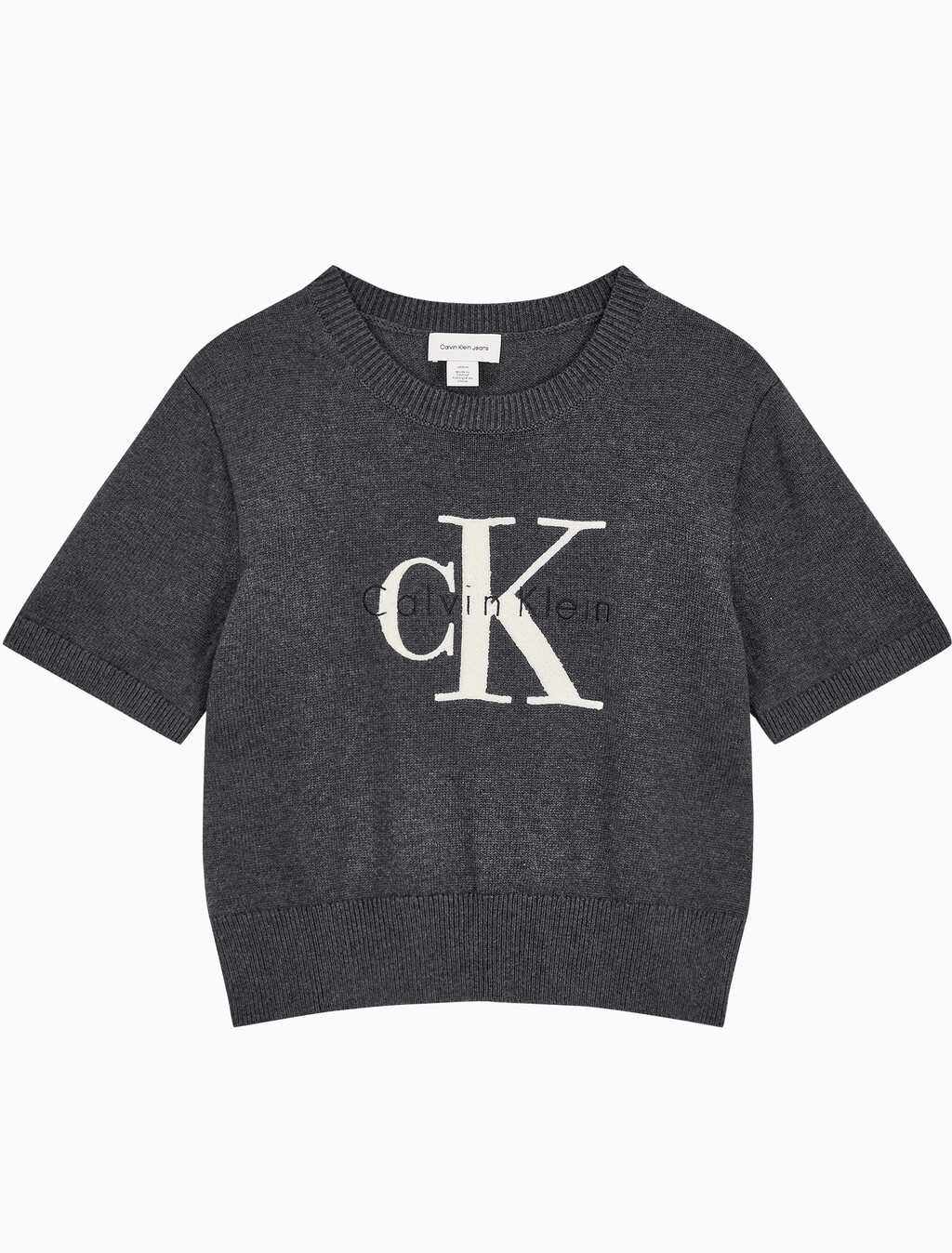Buy 여성 청키 코튼 그래픽 풀오버 in color CHARCOAL HEATHER