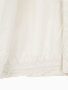 Buy 여성 볼륨 넥 크롭 다운 푸퍼 in color WHITE