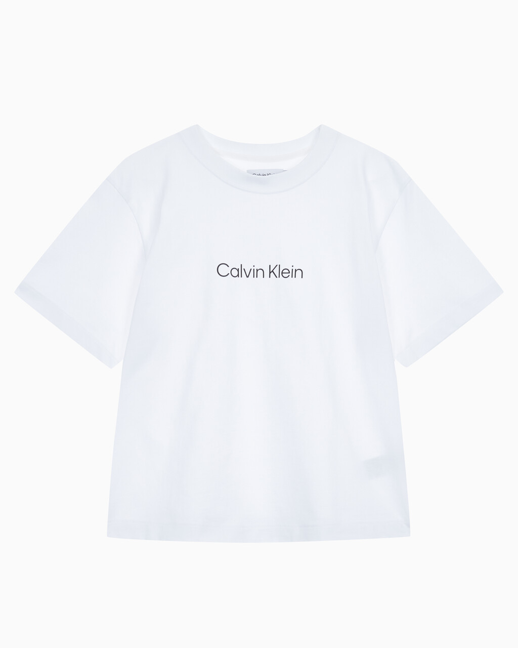 Buy 여성 릴렉스드 스탠다드로고 크루넥 반팔 티셔츠 in color BRILLIANT WHITE