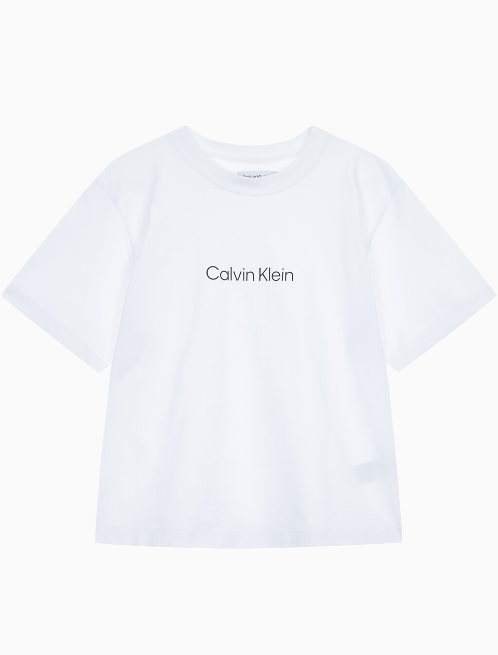Buy 여성 릴렉스드 스탠다드로고 크루넥 반팔 티셔츠  in color BRILLIANT WHITE
