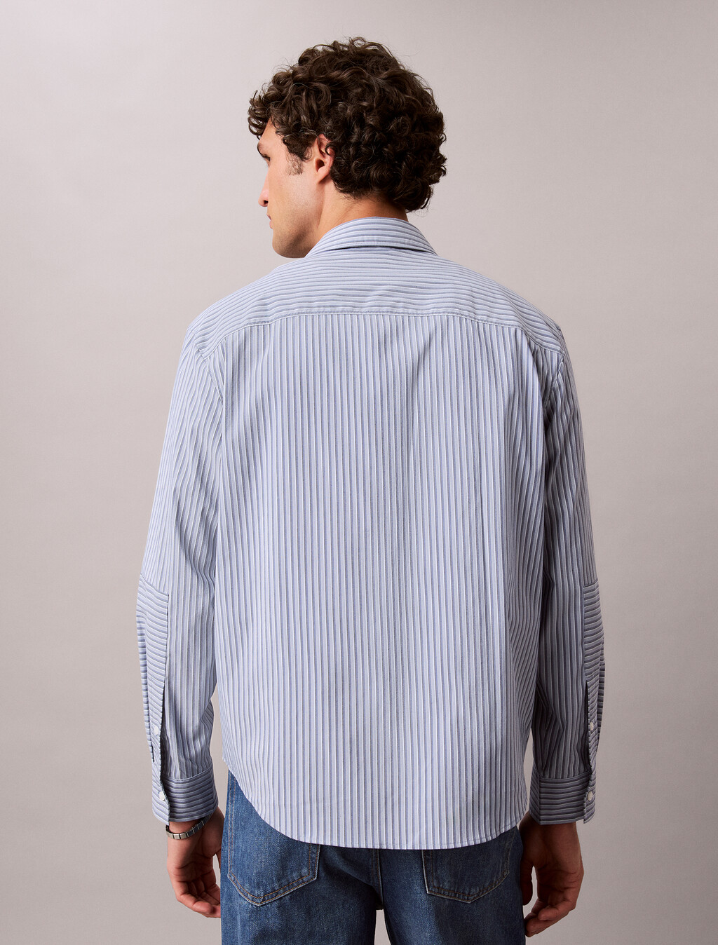 Buy 멀티스트라이프 쿨맥스 릴렉스 셔츠 in color Blue