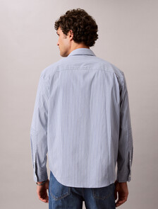 Buy 멀티스트라이프 쿨맥스 릴렉스 셔츠 in color Blue