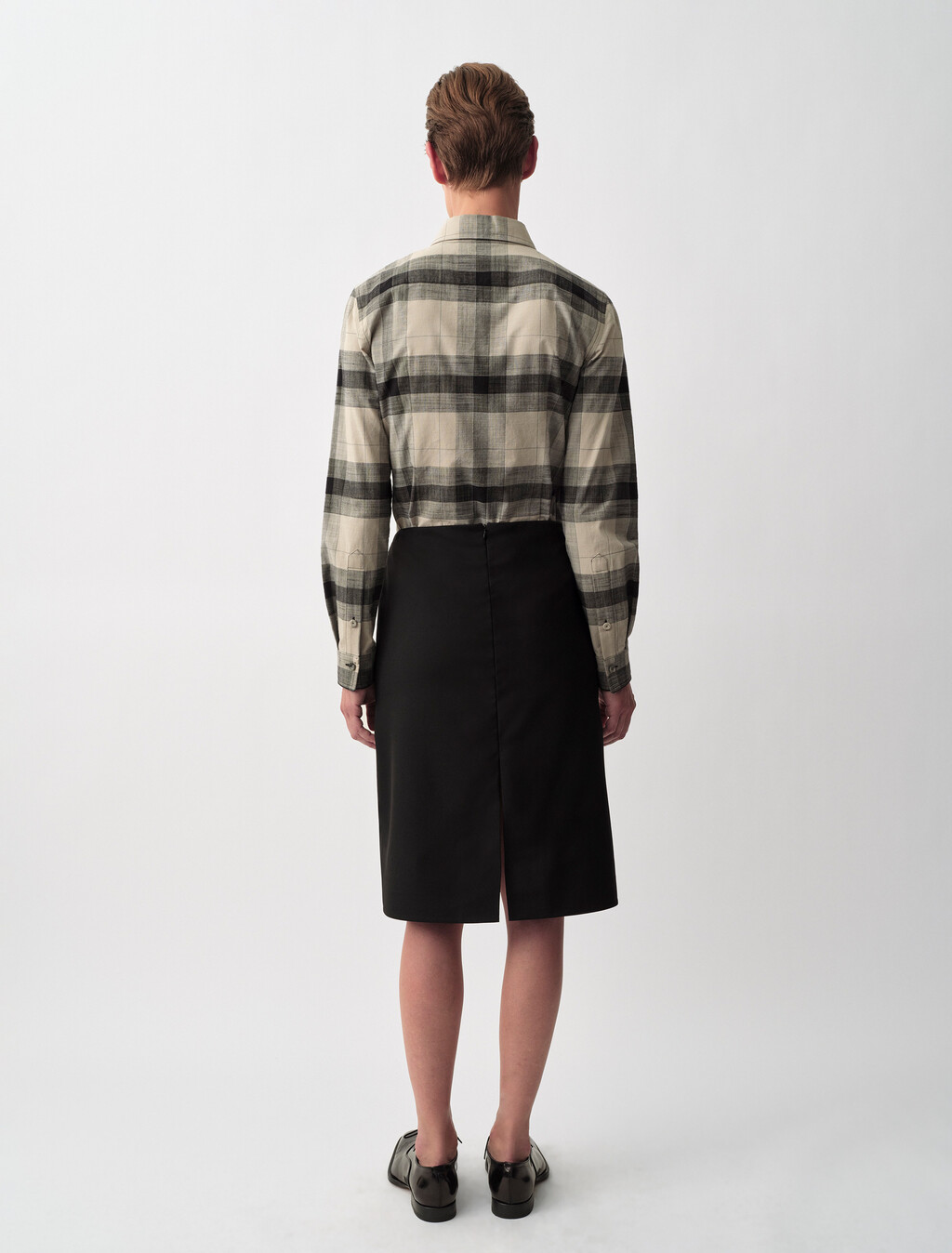 Buy LUNA WOMENS KNEE LENGTH SKIRT in color BLACK