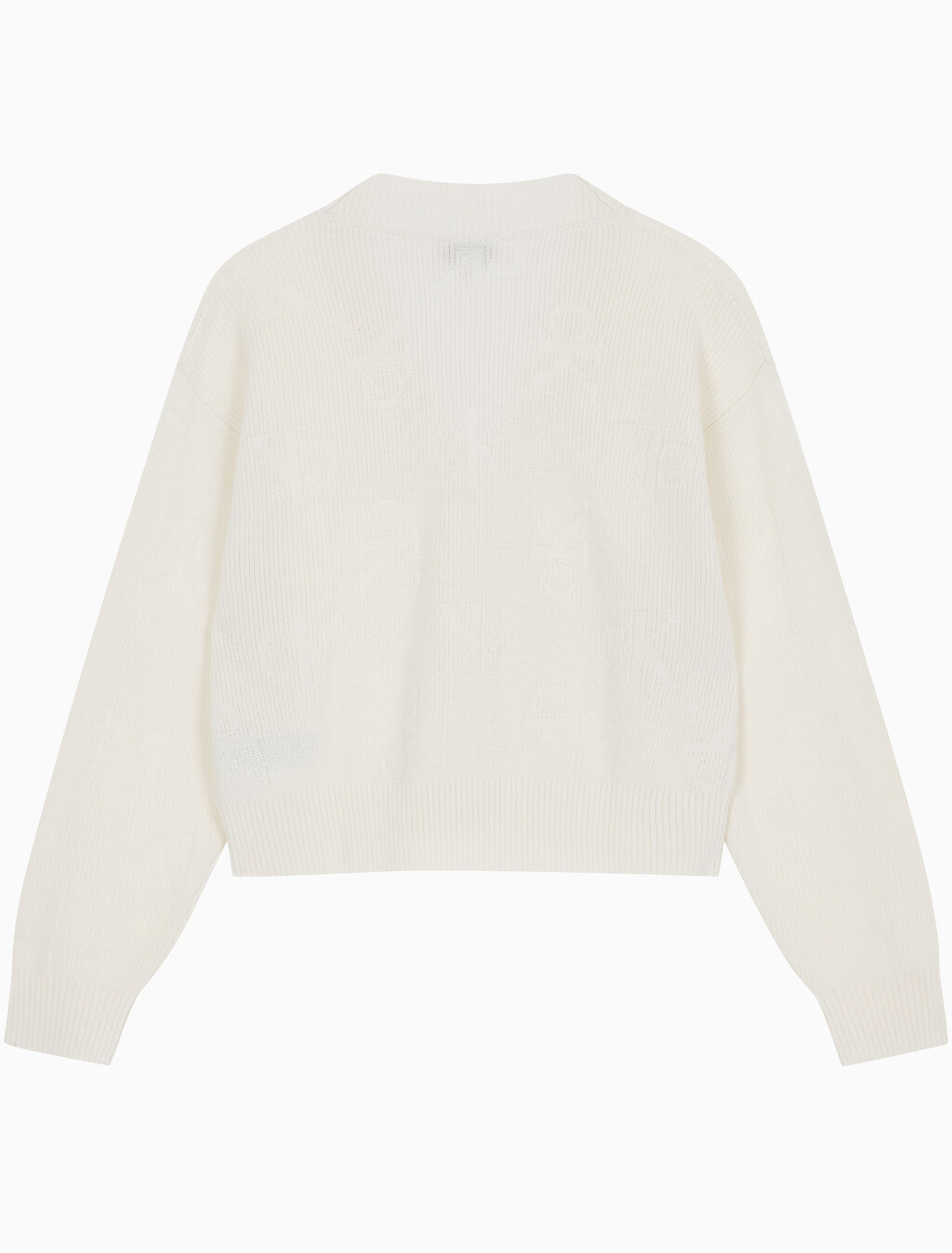 Buy 여성 AOP 스웨터 가디건 in color WHITE