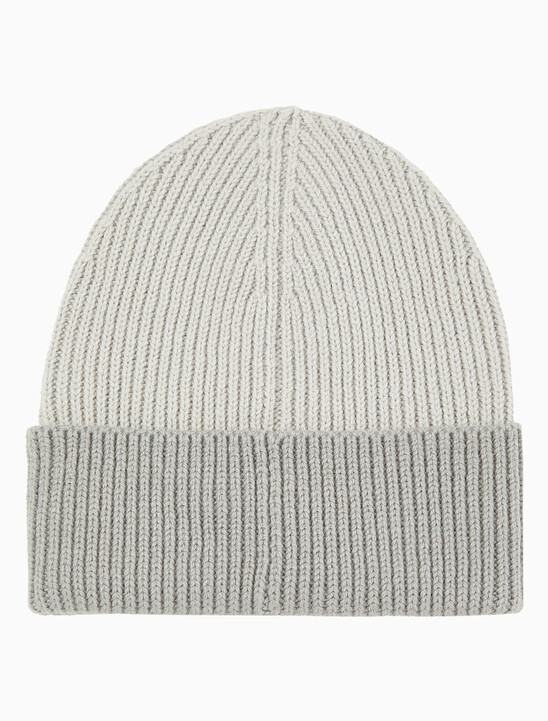 남녀공용  투톤 컬러 로고 패치 비니