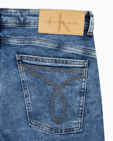 Buy 남성 미드블루 바디핏 데님 in color MID BLUE BACK EMBRO