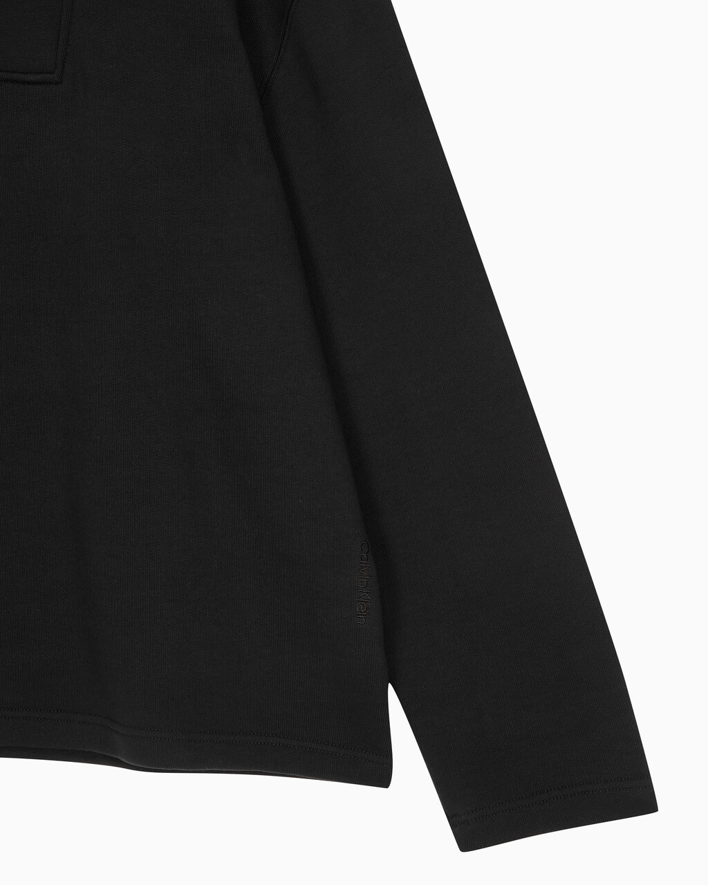 Buy 남성 롱슬리브 하프집업 하이넥 스웻 in color BLACK BEAUTY