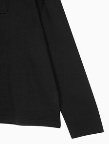 Buy 남성 롱슬리브 하프집업 하이넥 스웻 in color BLACK BEAUTY